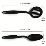 6pcs, Kitchen Utensils Set, Including Ladle, Spoon, Slotted Spoons, Spatula, Slotted Turner, Spaghetti Server, PC Plastic Kitchenware Set, Kitchen Gadgets, Kitchen Accessories, Home Kitchen Items