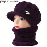 Chic & Cozy Women’s Knitted Hat and Scarf Set - Lightweight, Stretch, Perfect for Christmas & All Occasions