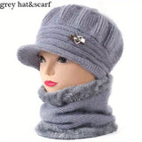 Chic & Cozy Women’s Knitted Hat and Scarf Set - Lightweight, Stretch, Perfect for Christmas & All Occasions