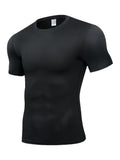 EliteFit Men's Compression Baselayer Shirt - Moisture-Wicking, Thermal, Four-Way Stretch, Breathable, Quick-Drying, Cold Weather, Short Sleeve, Athletic Undershirt for Sports, Workout, Fitness, and Outdoor Activities