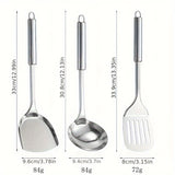 9-Piece Premium Stainless Steel Serving Utensil Set - Durable, Non-Stick, Dishwasher Safe, Ergonomic Handles, Kitchen Essentials for Home Chefs & Culinary Enthusiasts - Perfect for Cooking, Baking, Grilling, and Serving