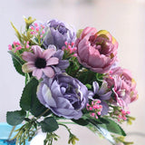 2pcs 30CM/11.8IN Artificial Peony Silk Flower Wedding Bouquet Daisy Flowers For Wedding Home Office Decor