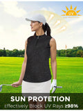 Stylish Sleeveless V Neck Polo Shirt for Women - Breathable, Moisture-Wicking, Quick-Drying, Athletic Fit, Zip Collar, Ideal for Golf, Tennis, Workout, Summer Outfit, and Casual Wear - Perfect for Active Ladies