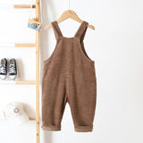 LOVEFERY Cross-Border  Spring and Autumn Children's Clothing Korean Style Children's Suspender Pants 0-3 Years Old Baby Corduroy Suspender Pants All-Matching Crawler