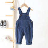 LOVEFERY Cross-Border  Spring and Autumn Children's Clothing Korean Style Children's Suspender Pants 0-3 Years Old Baby Corduroy Suspender Pants All-Matching Crawler