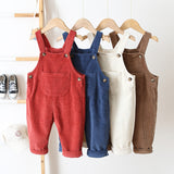 LOVEFERY Cross-Border  Spring and Autumn Children's Clothing Korean Style Children's Suspender Pants 0-3 Years Old Baby Corduroy Suspender Pants All-Matching Crawler