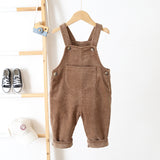 LOVEFERY Cross-Border  Spring and Autumn Children's Clothing Korean Style Children's Suspender Pants 0-3 Years Old Baby Corduroy Suspender Pants All-Matching Crawler