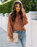 Your Smiling Face Lace Blouse - Mauve