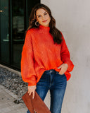 Windy City Knit Sweater - Orange