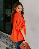 Windy City Knit Sweater - Orange