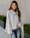 Sit Back And Relax Cotton Blend Cowl Neck Hooded Pullover