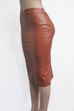 High Waist Pu Leather Skirt