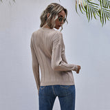 LOVEFERY New 2025 tops, women's V-neck solid color sweater, slim and thin, basic inner backing knitted sweater