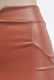 High Waist Pu Leather Skirt