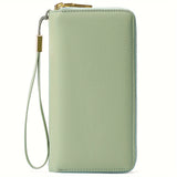 Long Wallet, Multi Slots Large Capacity Purse, Wipeable, Polyester Lining, RFID Blocking, Minimalist Style Best Gift Wallet