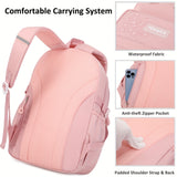 Backpack for Girls Set with Pencil Case 15.6 Inch Laptop School Bag Cute Kids Elementary College Backpacks Large Bookbags for Women Teens Students Anti Theft Travel Daypack - Pink