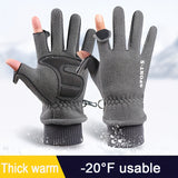 Winter Warm Ski Gloves High Quality Polar Fleece Flip Ski Riding Gloves Unisex Gloves Waterproof Windproof Cold Touch Screen Gloves Bicycle Motorcycle Riding Gloves