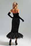 lovefery Sean Sequins Strapless Maxi Dress