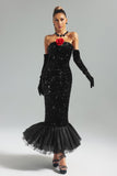 lovefery Sean Sequins Strapless Maxi Dress