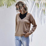 LOVEFERY Popular trade fashion fake two-piece top women's splicing solid color knitted sweater 2025 New popular autumn new