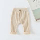 LOVEFERY Baby Underpants Spring and Autumn Korean Style New Toddler Bottom-Enlarged Pants Versatile Autumn and Winter Baby Boys and Girls Fleece-Lined Long Pants