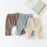 LOVEFERY Baby Underpants Spring and Autumn Korean Style New Toddler Bottom-Enlarged Pants Versatile Autumn and Winter Baby Boys and Girls Fleece-Lined Long Pants