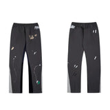 mens designer pants graffiti print sweatpants cargo pants joggers sweatpant cargos pantalon splash ink jogger loose letter A1