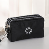 Three Zipper Clutch Wallet, Women Multi Layer Coin Purse, Versatile Wristlet Mobile Phone Bag