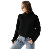 WAFFLE KNIT TURTLENECK SWEATER