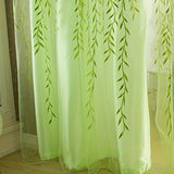 1pc Aesthetic Green Sheer Curtain Rod Pocket Window Treatment for Bedroom, Office, Kitchen, Living Room, and Study - Enhance Home Decor and Create a Cozy and Comfortable Atmosphere