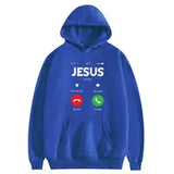 Womens Hoodies Sweatshirts Custom Name Hooded Sweater Funny Jesus Calling Accept Decline Interesting Design Printed Cotton Women Long Sleeves Streetwear 221124