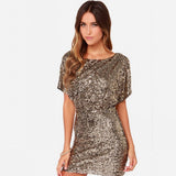 Tabloid Sequin Cut Out Shift Dress - Silver