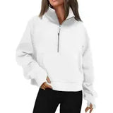 Yoga Scuba Half Zip Hoodie Jacket Designer Sweater Women's Define Workout Sport Coat Fitness Activewear Top Solid Zipper Sweatshirt Sports Gym Clothes