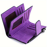 Foldable Short Wallet, Multi Card Slots Coin Purse, Trendy PU Leather Money Clip