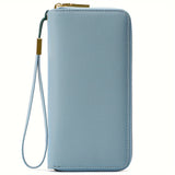 Long Wallet, Multi Slots Large Capacity Purse, Wipeable, Polyester Lining, RFID Blocking, Minimalist Style Best Gift Wallet