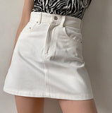 lovefery - Lookbook Denim Skirt // White ~ HANDMADE