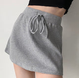 lovefery - Waffle Drawstring Skirt