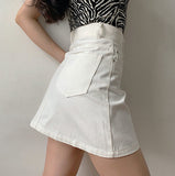 lovefery - Lookbook Denim Skirt // White ~ HANDMADE