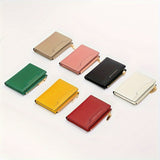 New Solid Color Slim Coin Purse, Minimalist Trendy Wallet, Textured Mini Card Bag