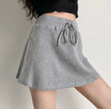 lovefery - Waffle Drawstring Skirt