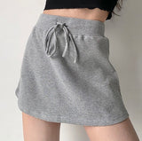 lovefery - Waffle Drawstring Skirt