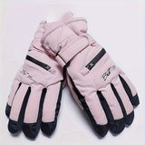 Outdoor Ski Sport Down Gloves Elastic Knit Cuff Zipper Gloves Autumn Winter Thick Warm Coldproof Non-slip Gloves