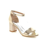 Star Struck Metallic Block Heels