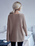 Solid Color Waffle Sweater