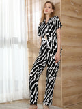 Zebra Print Cardigan Pajamas