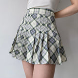 lovefery - Seoul Style Plaid Tennis Skirt // Mint