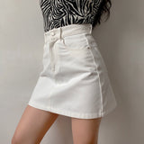 lovefery - Lookbook Denim Skirt // White ~ HANDMADE