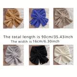 Cozy Knit Cross-Tie Scarf For Women - Soft, Warm & Stylish With Button Detail - Perfect For Fall/Winter Fashion