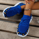 lovefery - Red Casual Sportswear Daily Patchwork Frenulum Round Comfortable Shoes