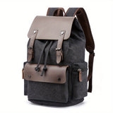 1pc Retro Canvas Backpack - Stylish & Durable for Everyday Use - Simple, Fashionable, Casual Design - Unisex, Spacious Compartments